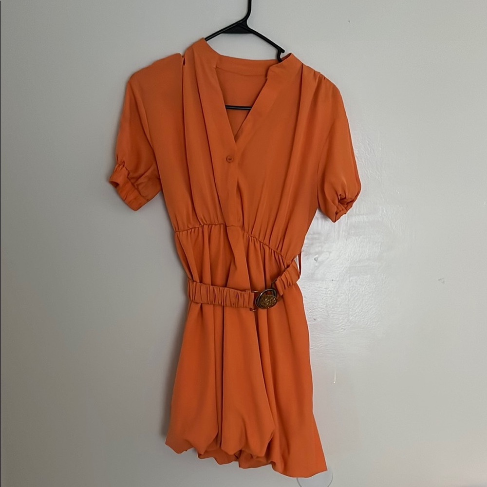 Chic Orange Mini Dress